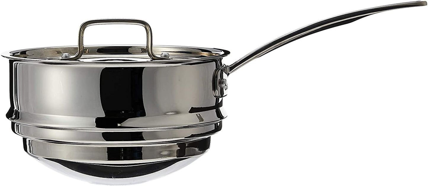 Cuisinart MCP111-20N MultiClad Pro Stainless Skillet, 20-cm, Universal Double Boiler w/Cover