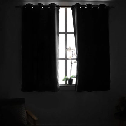 YoungsTex Blackout Curtains - Room Darkening Thermal Insulated Drapes, 63 Inch Long, Dark Grey, 2 Panels