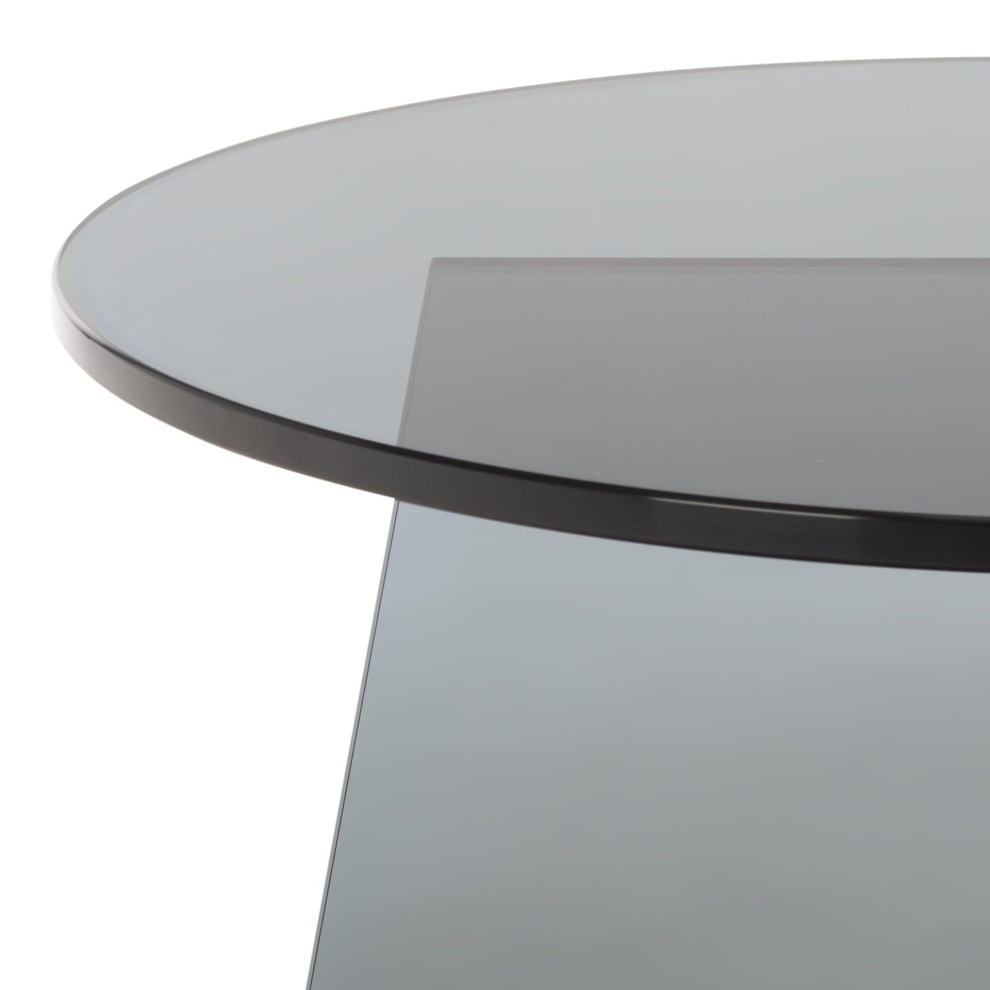 SAFAVIEH Furniture - Latika Tinted Accent Table - Grey Tinted Glass - Fully Assembled - Ideal for Living Room, Bedroom, 19.7" W x 19.7" D x 17.7" H (ACC7301A)