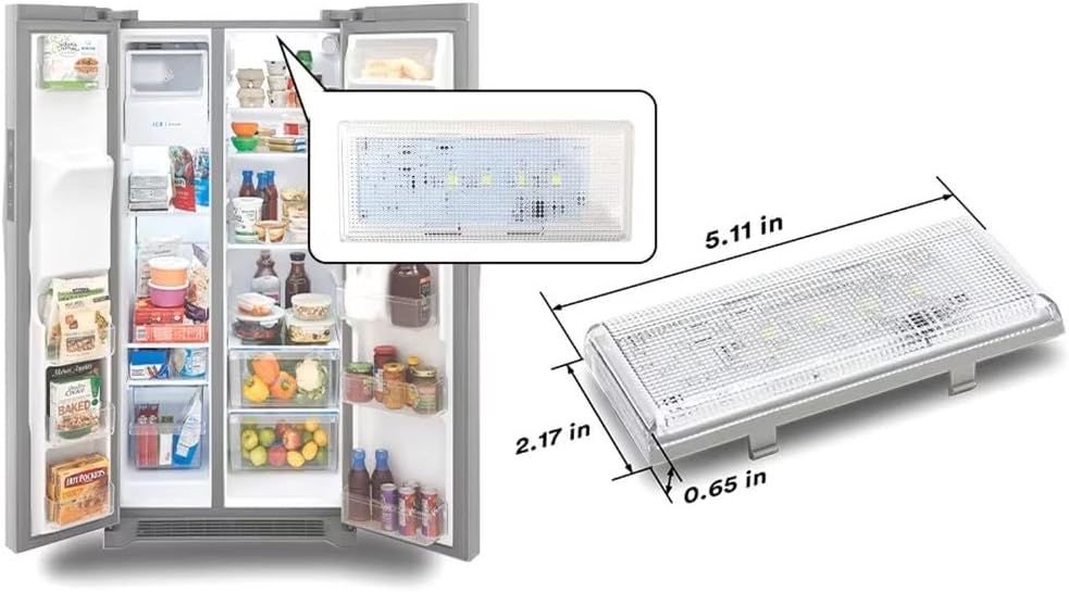 W10515058 Refrigerator Freezer LED Light Replacement for GE Models, Compatible with WPW10515058