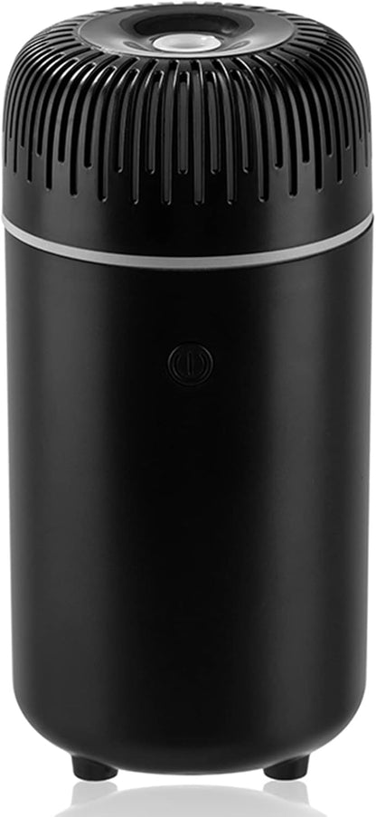 Portable Car Diffusers for Essential Oils, 7 Color Mini Humidifier, USB Diffuser for Office and Bedroom, Black