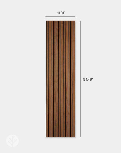 WVH Luxe American Walnut Acoustic Slat Wood Wall Panels, Measures 118.11" x 23.62", Premium Finish, Interior Decor for Walls & Ceilings, Noise Cancelling & Sound Absorbing for Home & Office, 2pcs