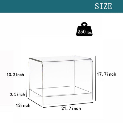 GETCK 21" Acrylic Shower Stool with Storage Shelf - Waterproof Bath Bench for Spa & Shower, Heavy-Duty Seating (Holds 400lbs) - Ideal for Shaving Legs & Organizing Items