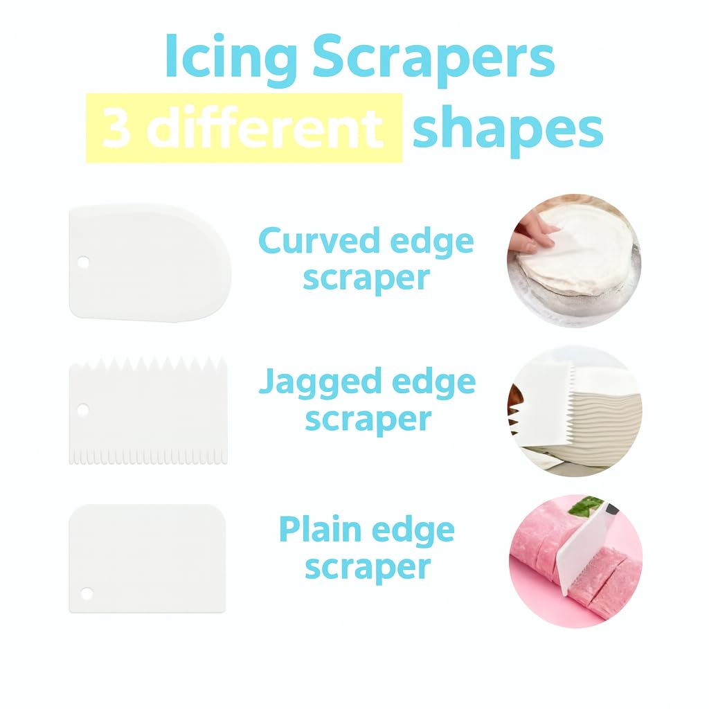 82 Pcs Cake Decorating Kit with Non-Slip Turntable, Stand,Leveler, 12 Piping Nozzles, Spatulas,Cupcake, 2 Reusable & 50 Disposable Bags,Complete Starter Set for Beginners & Home Bakers