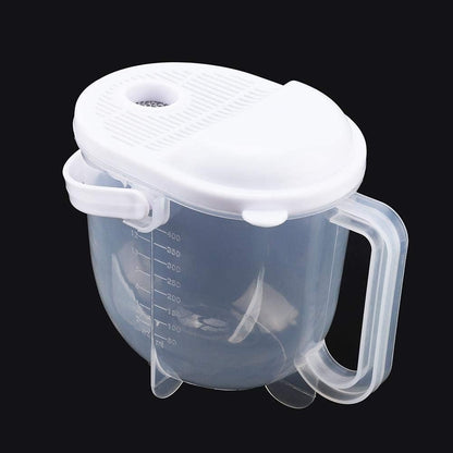 Multi-Function Rice Washing Tool, Resin Material Strainer with Ergonomical Handle for Rice/Beans/Grapes Cleaning