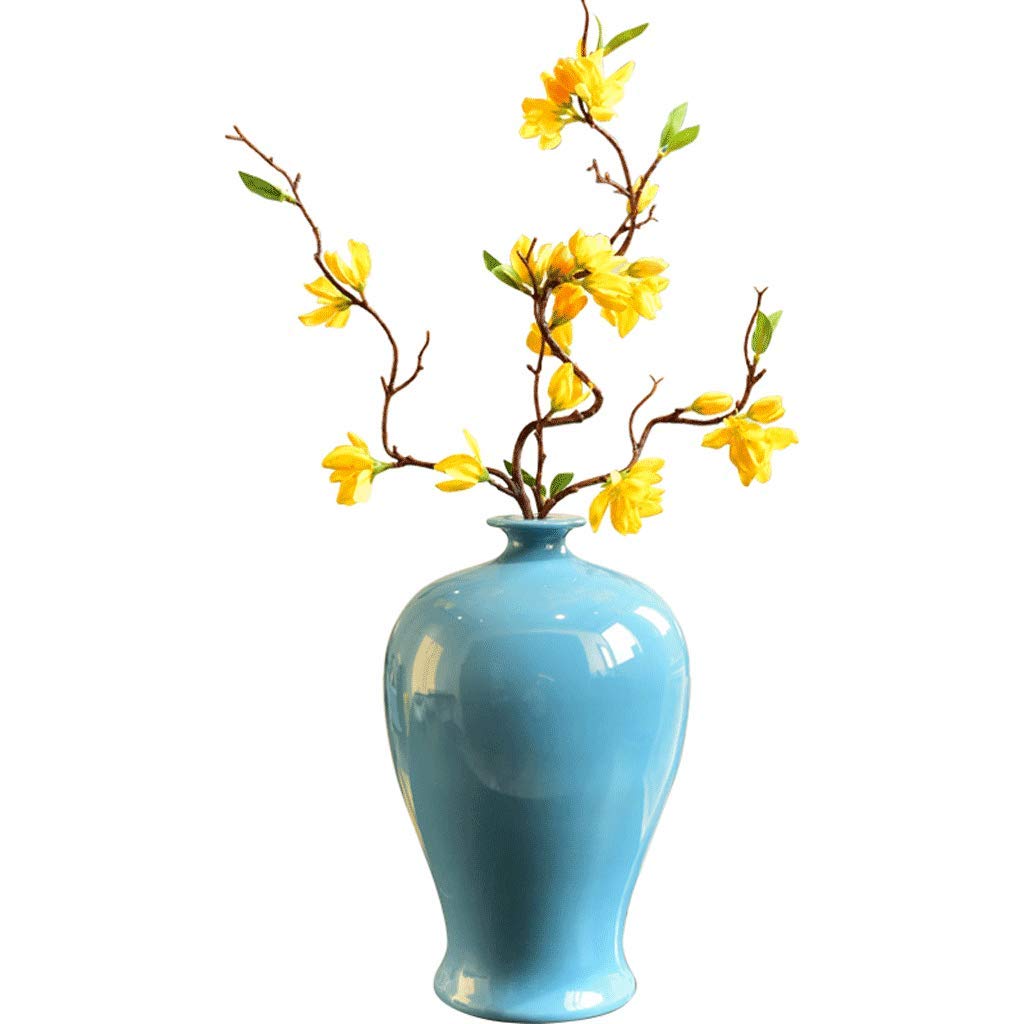 KOMFGT Handcrafted Ceramic Large Vase Living Room Porch Flower Flower Arrangement Decorative 33Cm*14Cm*5.5Cm