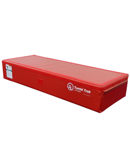 Tumbl Trak Booster Block Gymnastics Spotting Block (4ft x 18in x 8in) – Back Handspring Trainer & Plyo Jump Box for Kids & Adults, Standard, Red