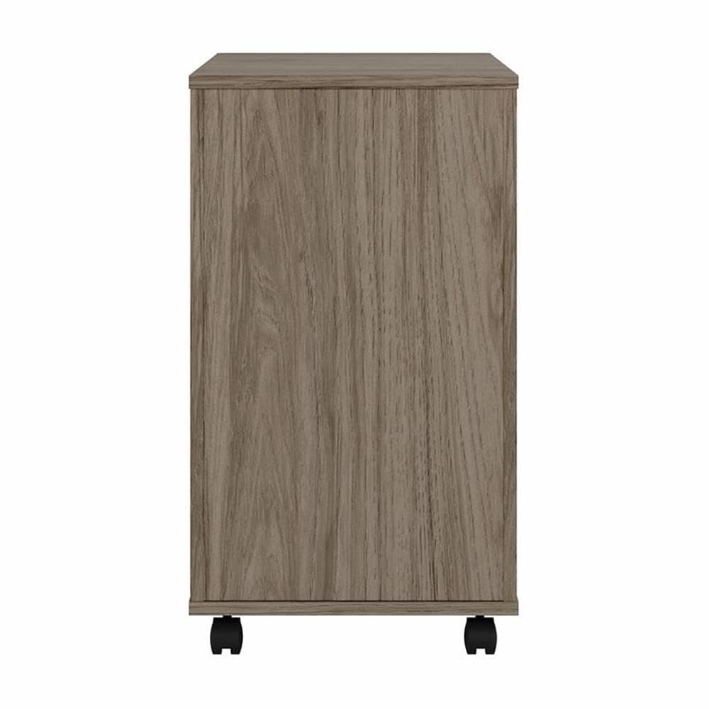 Bush Business Furniture Hybrid 2 Drawer Mobile File Cabinet in Modern Hickory - Assembled