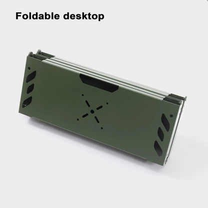 VRFTGHYJU Portable Folding Camping Table - Lightweight Aluminum Outdoor Table with Adjustable Legs for Picnic, Beach, and Fishing (Green)