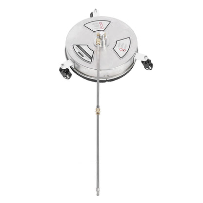 Asixxsix Pressure Washer Surface Cleaner, 4000PSI Stainless Steel Portable with Wheels Power Washer Surface Cleaner, High Pressure with 2 Extension Wand Attachments