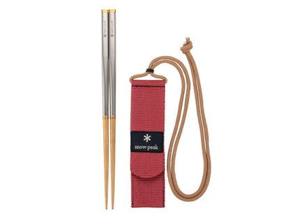 Snow Peak Wabuki 8" Chopsticks with Carry Sleeve, Ultralight Japanese Cutlery for Camping, Daily use & Outdoors