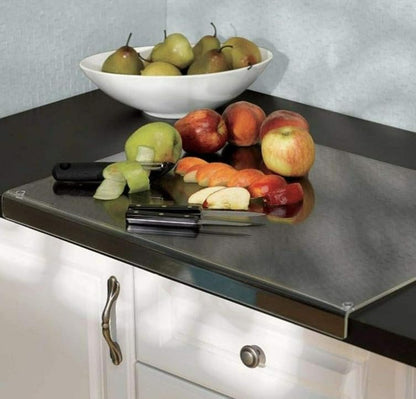 New Acrylic Cutting Board, 17.2 x 14 Inch Non-Slip Clear Cutting Board with Countertop Protector