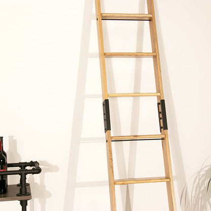 Quite Guide Library Ladder Kit Wooden Ladder 8 Foot 9 Foot 10 Foot Red Oak Unassembled (9 Foot)