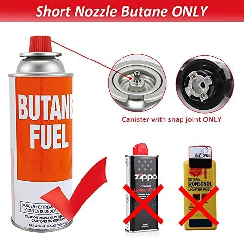 CORKAS Butane Torch Head, Professional Kitchen Cooking Torch with Adjustable Flame for Culinary & Grilling, Black (Fuel