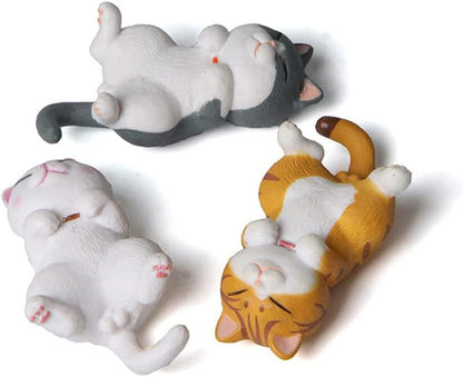 3 Pcs Fun Cat Fridge Magnets, Kroysea Cute Decorative Strong Magnets for Whiteboard, Kitchen, Office