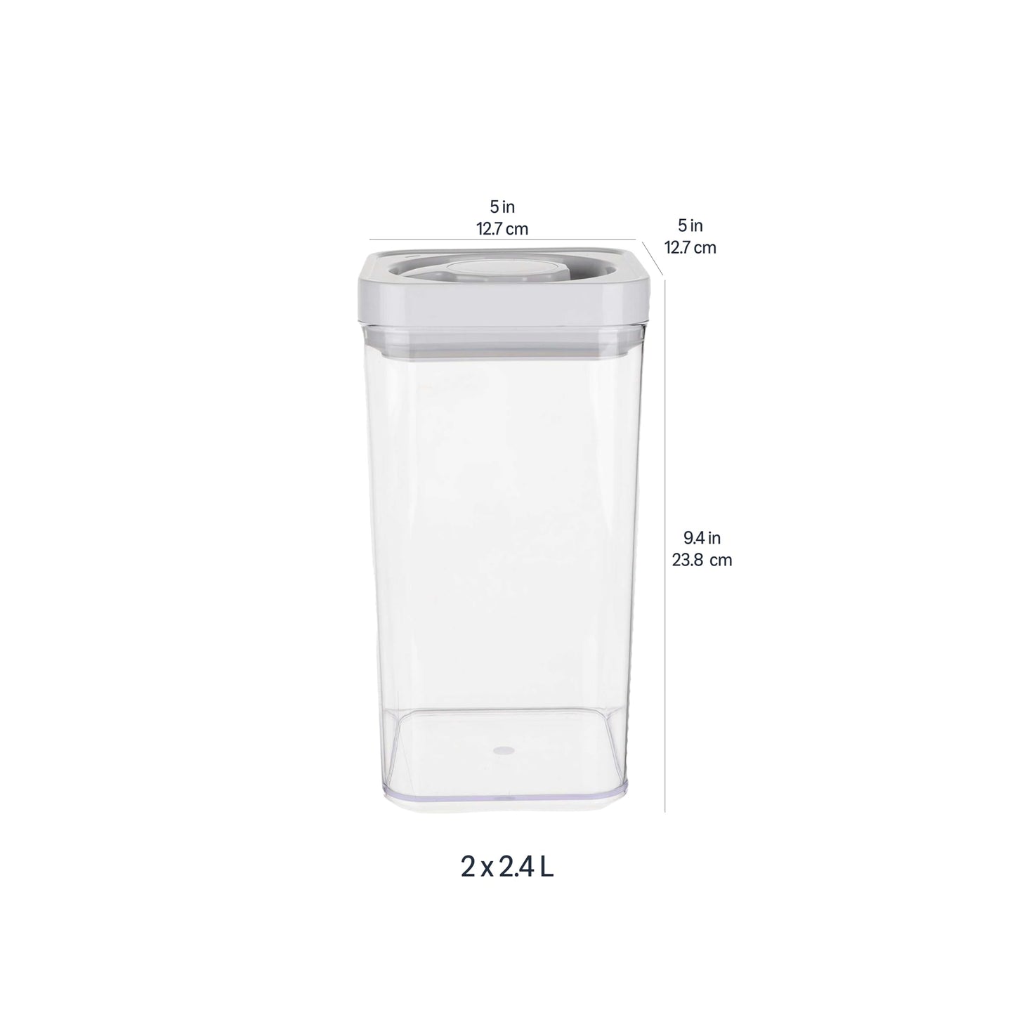 Amazon Basics Airtight Food Storage Containers, BPA Free, Dishwasher Safe, with Twist/Turn Lids, for Kitchen Pantry Organization, 10-Piece Square Set, Clear Plastic