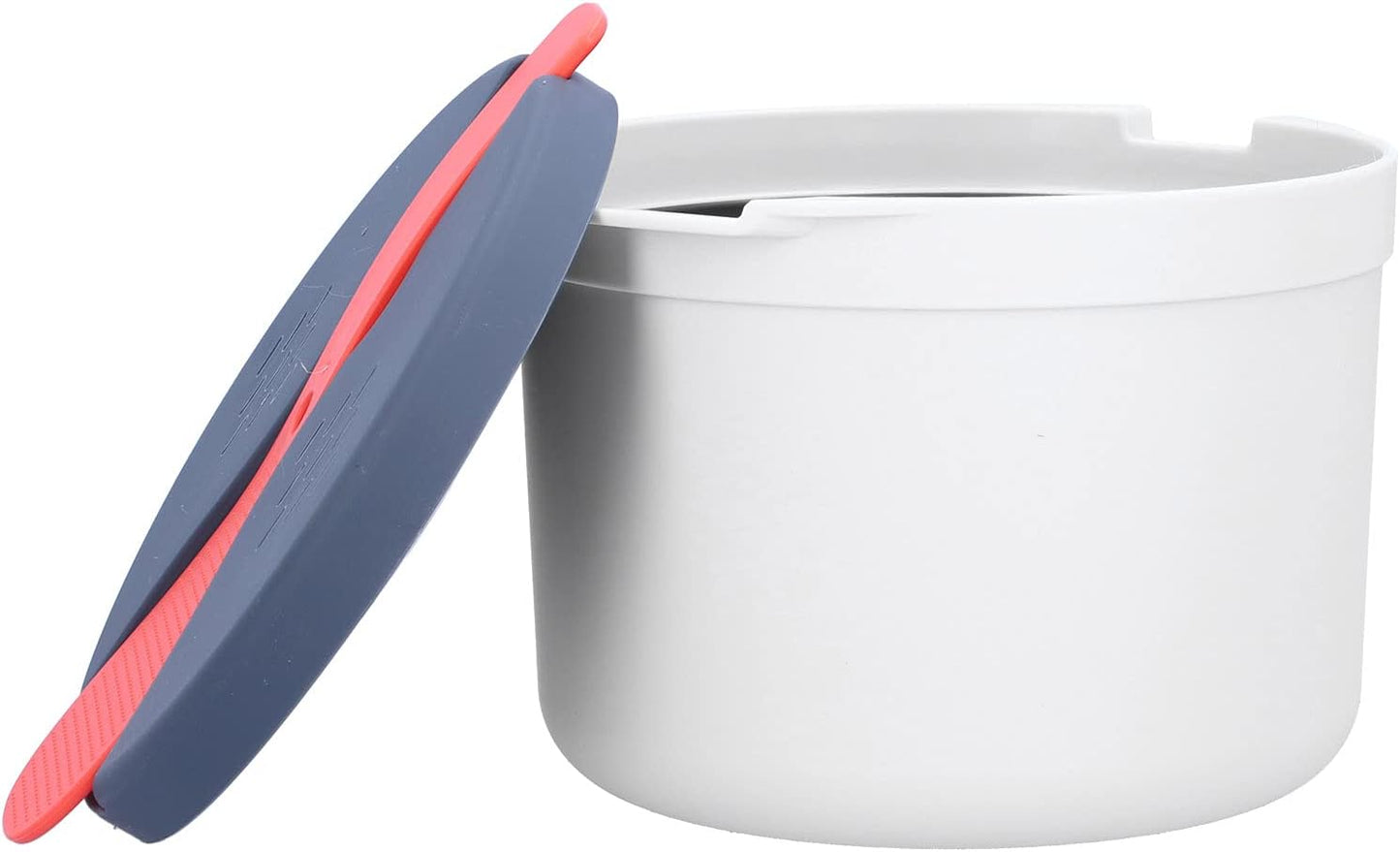 Microwave Rice Cooker - Microwave Rice and Pasta Cooker with Spoon, Easy Cooking or Reheating Set, Red