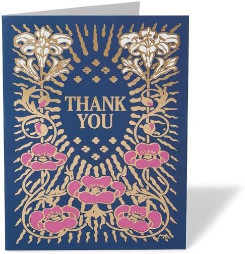 Metropolitan Museum of Art Gilded Book Covers - Boxed Set of 18 Foil Stamped 'Thank-You' Notecards