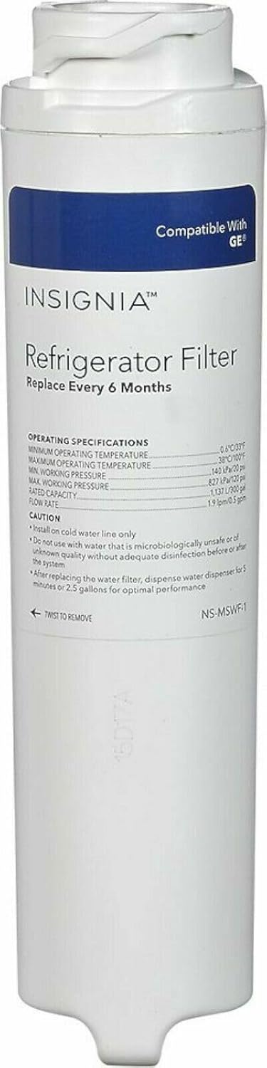 Insignia Water Filter for Select GE Refrigerators, 1-Pack
