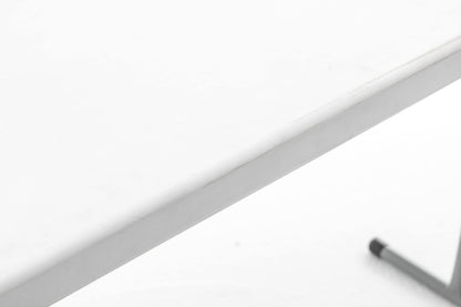 BTEXPERT Set of 10, 5-Foot - 60" Long White Plastic Folding Seminar Training Table Portable 18" Wide Narrow, 29" High, Events Indoor Outdoor Lightweight