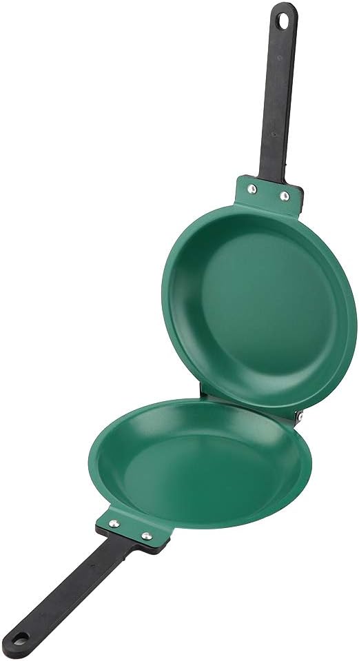 Fdit Double Side Non-stick Ceramic Coating Flip Frying Pan, Pancake Maker for Household Kitchen Cookware