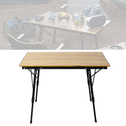 OPPWONG Portable Aluminum Alloy Folding Table Camping Picnic Desk with Easy Assembly No Tools Needed for Outdoor BBQ Dining
