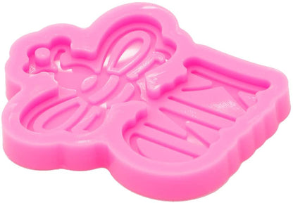 33Pcs Epoxy Resin Molds Kit - 3Pcs Lovely Bee Silicone Resin Molds, with Keychain and Jump Ring for DIY Pendant Craft, Silicone Molds for Epoxy Resin Casting Molds with Hole, Polymer Clay Mold