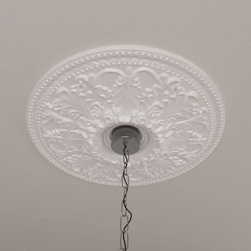 Ekena Millwork CM23AS 23 7/8-Inch OD x 4 1/8-Inch ID Ashley Ceiling Medallion