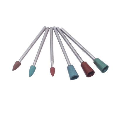 PHYHOO Polishing Burr Jewelry Polishing Rubber Rotary Tools Accessories Diamond-in-Rubber Emery Polishing Bit Set Metal, Glass, Stone, Tile 26 Pieces