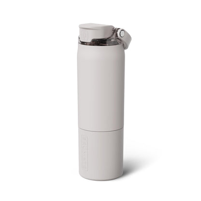 BrüMate Rise 25oz Water Bottle With 100% Leakproof Covered Silicone Straw | Insulated Stainless Steel Water Bottle | Cup-Holder Friendly | Fast Flow | Soft Sip Silicone Spout | BPA-Free (Dune)