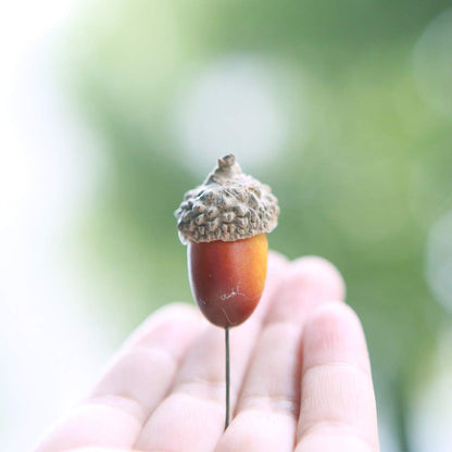 Apol Total 120 Pcs Artificial Acorns and Natural Pinecones Ornament Set for Home House Christmas Decoration Photo Props