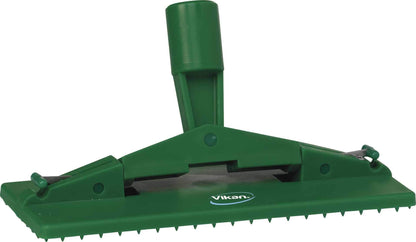 Vikan 55002 Pad Holder,Floor,9" x 3.7",PP/SS,Green