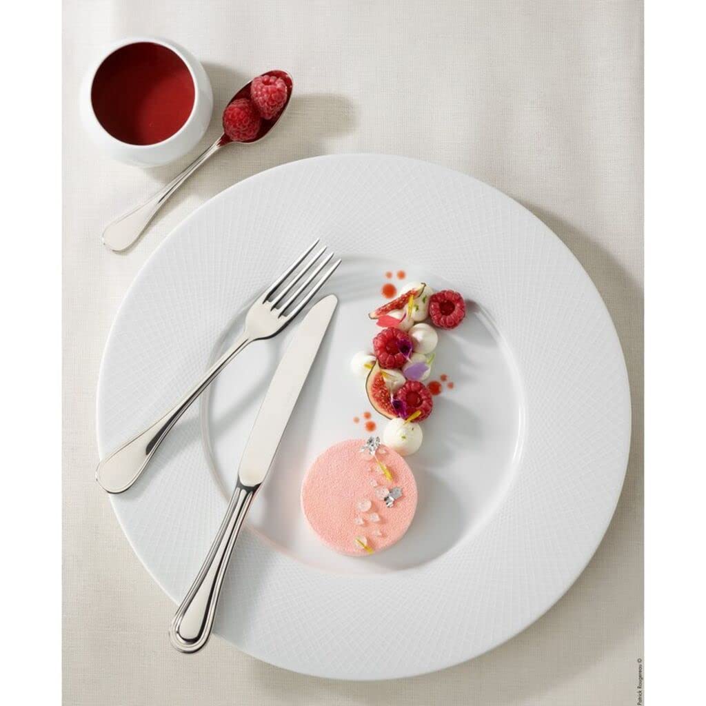 Degrenne Verlaine Mirror French Luxury Cutlery Set - 20 Piece Silverware Set for 4, Includes Forks, Spoons & Knives, Stainless Steel Flatware, Made in France, Dishwasher Safe