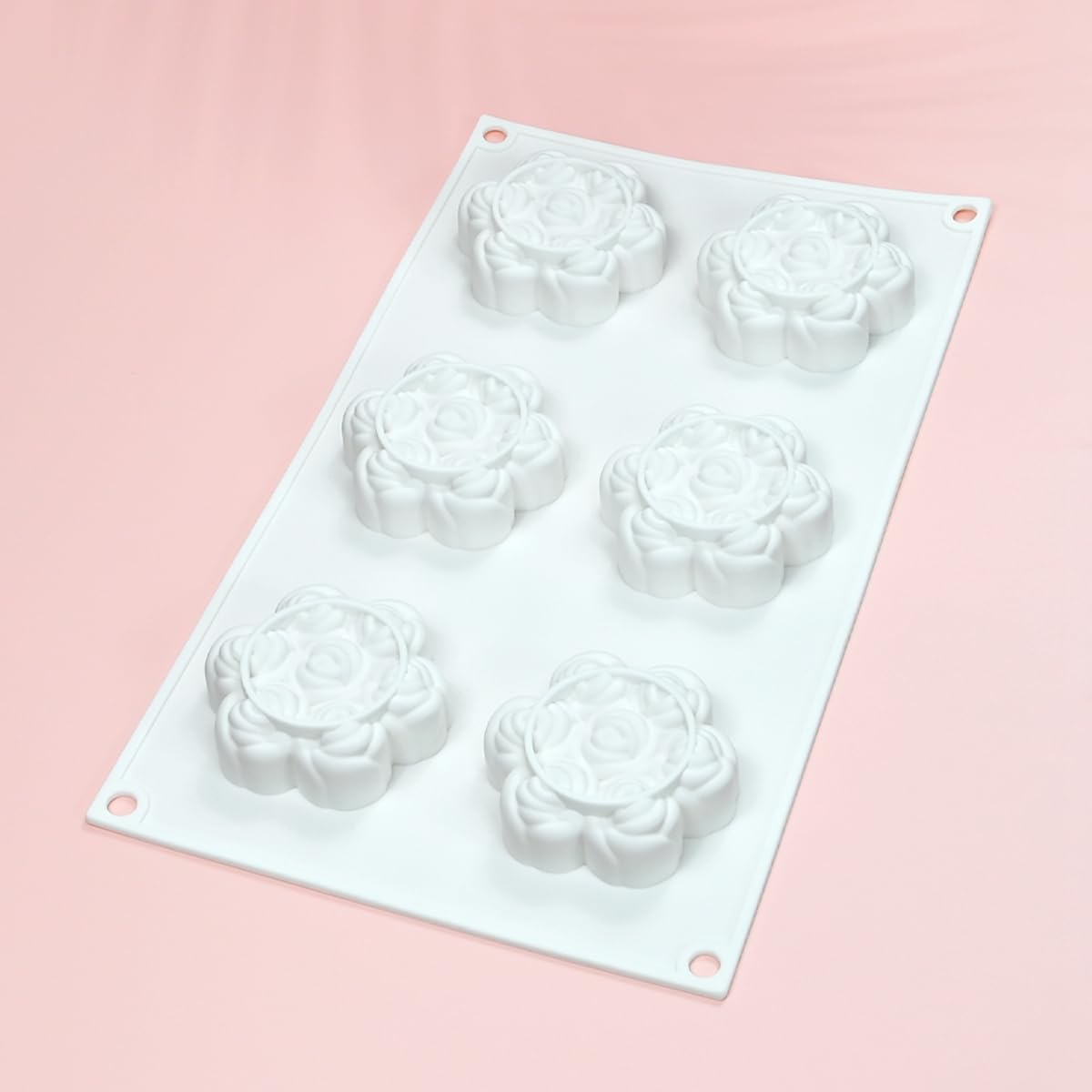 mostsom 3D Hamster Shape Silicone Mold Cake Baking Molds for Dessert Cake Mousse Heart Shape Molds for Making Handmade Soap Making Chocolate Mould (C_ Flower Rose)