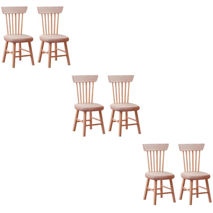 6PCS Dollhouse Chairs, 1/12 Scale Dollhouse Furniture - Wooden Mini Furniture Accessories, Tiny Mini Chair for Doll House, Fairy Garden, Photography Props,Home Decor & Christmas Party (1.6in*3.2in)