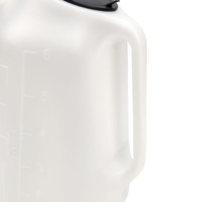 Steelman 6-Quart Oil Measuring and Dispensing Jug, Flexible 9.5-inch Spout, Snap-in Lid