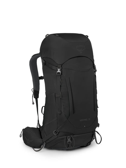 Osprey Kestrel 38L Men's Backpacking Backpack, Black, S/M