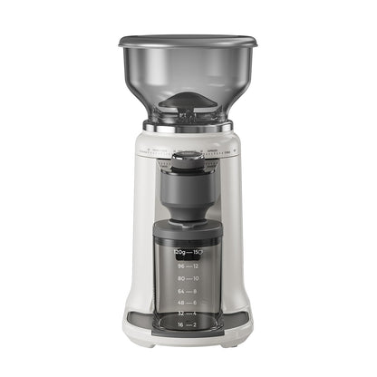 Electric Burr Coffee Been Grinder with Adjustable 24 Precise Grind Settings, 40s Digital Timer for French Press, Espresso, and Drip Pour Over, Home Use (White)
