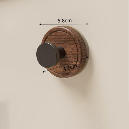 Natural Walnut Wood Wreath Hanger by [Brand Name] - Decorative Suction Cup Hooks for Front Door | 3PCS
