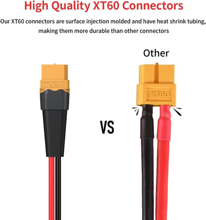 XT60 to Anderson Adapter, 12AWG XT60 Female to Anderson Connector Cable for RC Battery, Solar Power Station