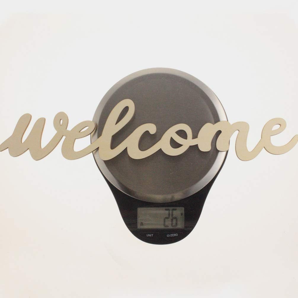 PRETYZOOM 10pcs Farmhouse Welcome Sign Cutout, Unfinished Letter Sign DIY Block Words for Home Wedding