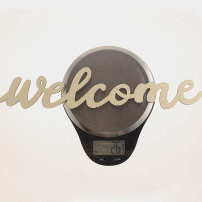 PRETYZOOM 10pcs Farmhouse Welcome Sign Cutout, Unfinished Letter Sign DIY Block Words for Home Wedding