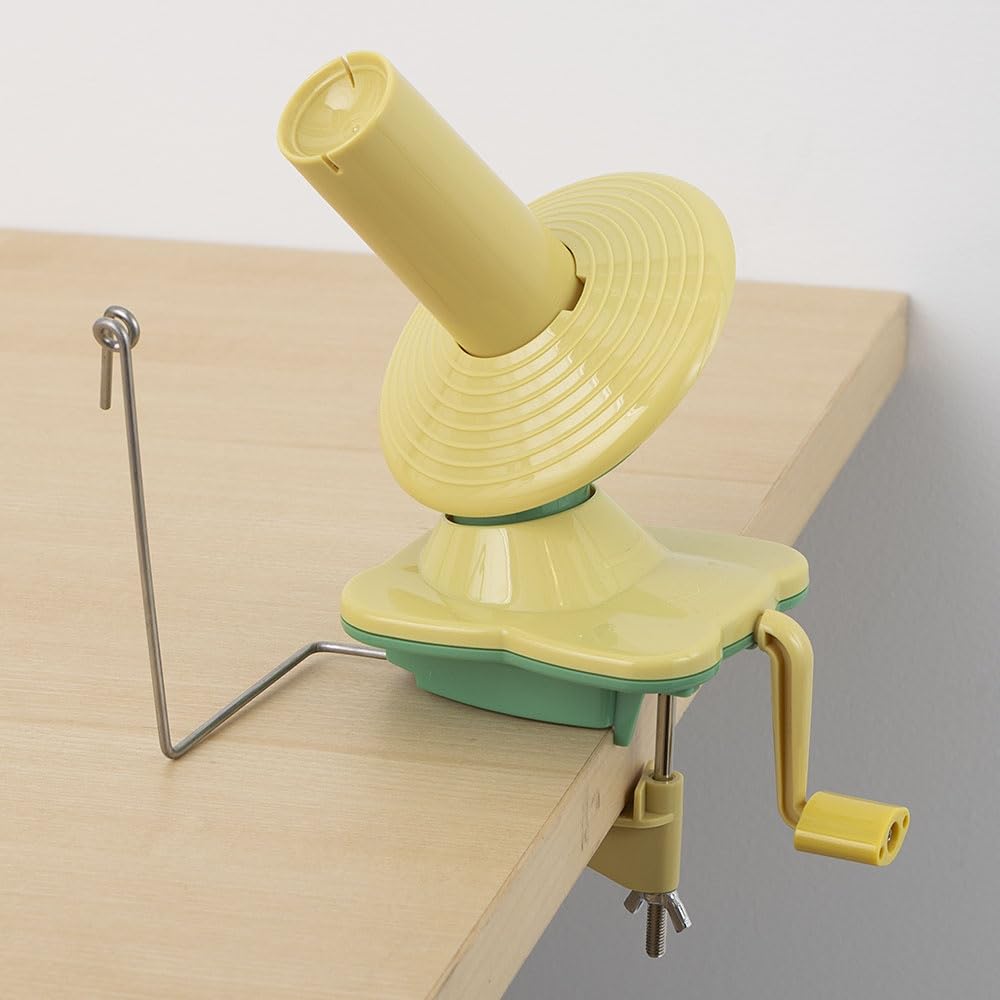 Knit Picks Yarn Winding Bundle - Yarn Ball Winder (Yellow) and Birch Wooden Yarn Swift