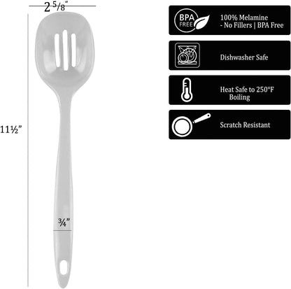 Durable Melamine Cooking Slotted Spoon, Turquoise