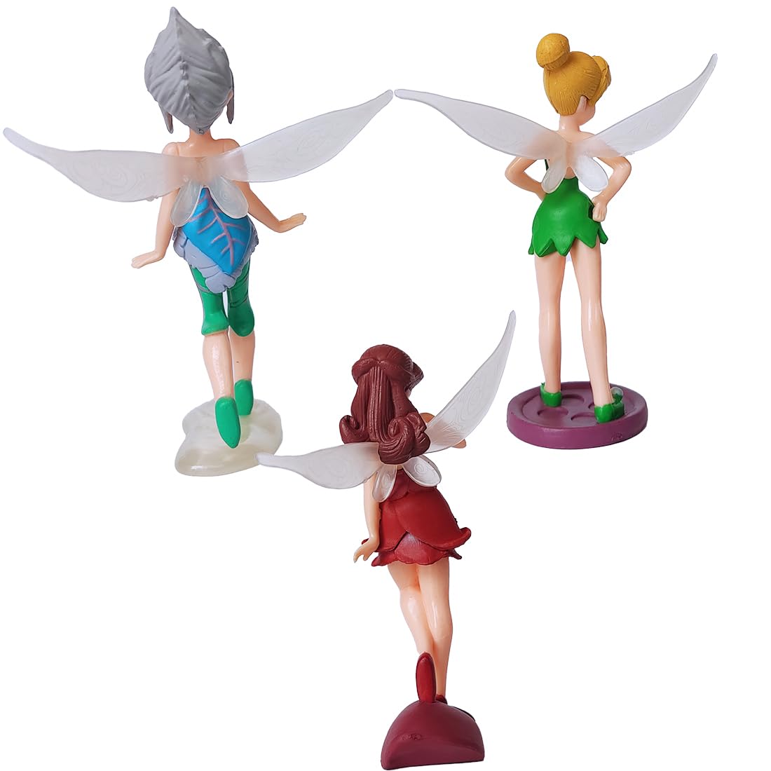Grostmend Tinkerbell Party Decorations Mini Fairy Figurines Fairies for Fairy Garden Accessories Tinkerbell Cake Topper Miniature Figurines Decor Doll Birthday Gifts for Girls