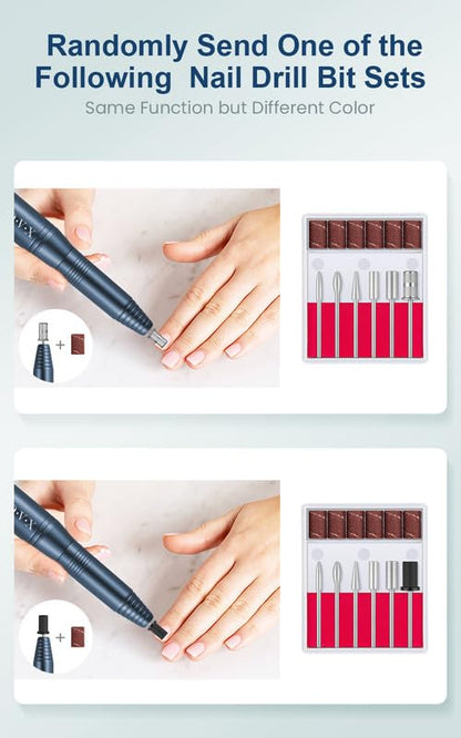 Portable Electric Nail Drill Machine, Professional 20000 RPM USB Manicure Pedicure Drills for Acrylic Nails Gel Polishing Shape Tools