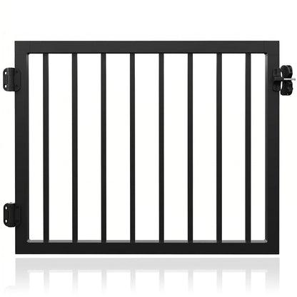 BH Railing 36" H x 40" W Heavy Duty Aluminum Picket Gate Kit – Modern Minimalist Design, AAMA 2604 Powder-Coated Textured Black, Rust & Corrosion Resistant, Maintenance-Free, Easy Installation