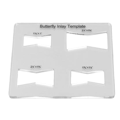 Butterfly Inlay Template Acrylic Woodworking Decoration Router Jig for Furniture Repair Precise Cut Clip (Butterfly Inlay Template)