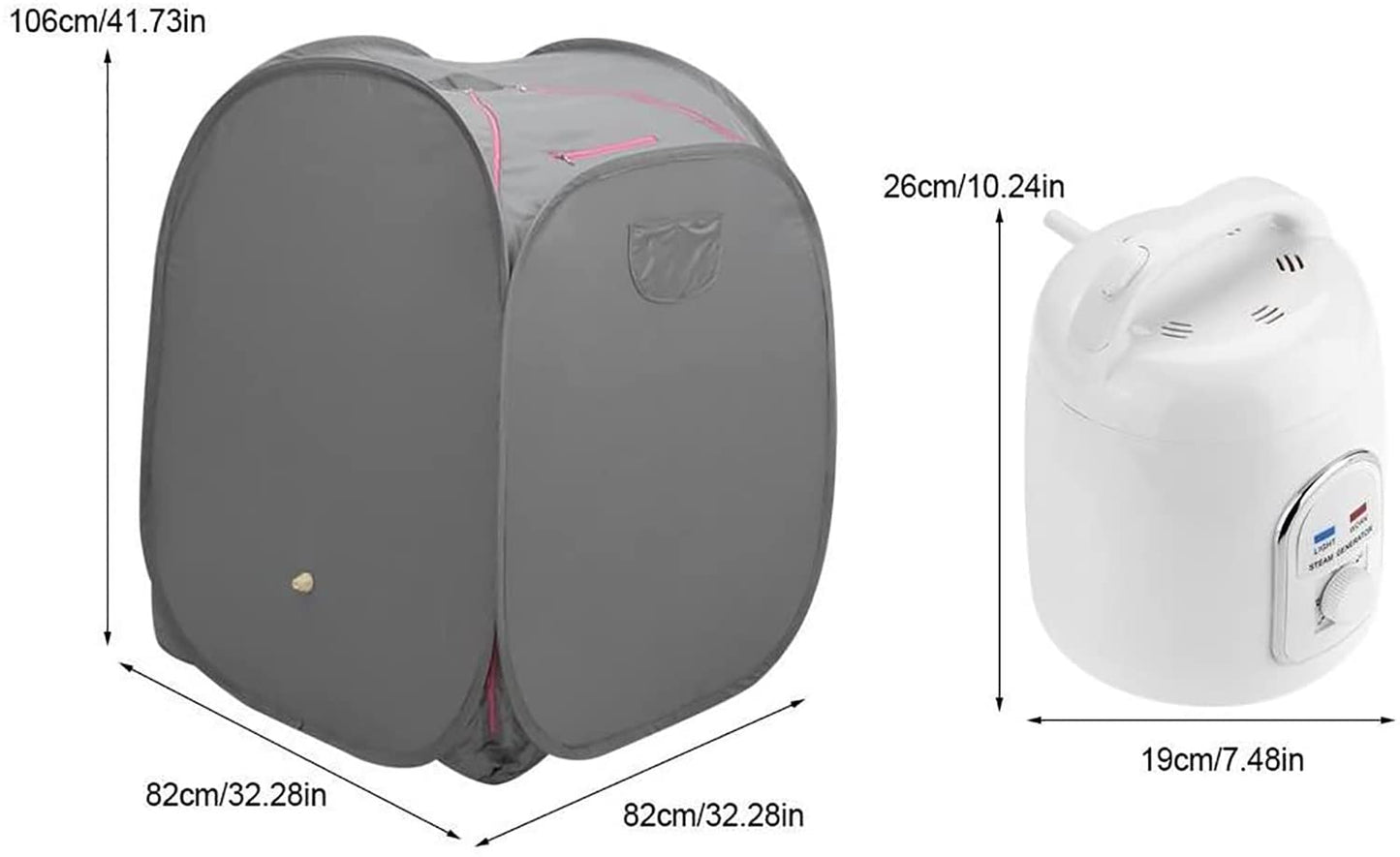 U5GAAALPPQ9 Portable Personal Home Steam Sauna 1.5L Sauna Steamer Full Body Sauna Tent Portable Personal Spa Indoor Body Slimming Therapy.