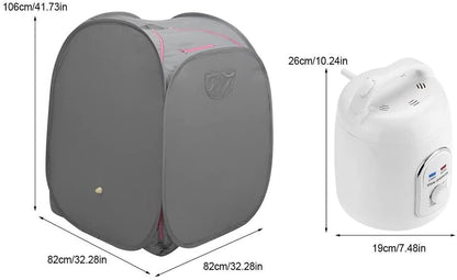 U5GAAALPPQ9 Portable Personal Home Steam Sauna 1.5L Sauna Steamer Full Body Sauna Tent Portable Personal Spa Indoor Body Slimming Therapy.
